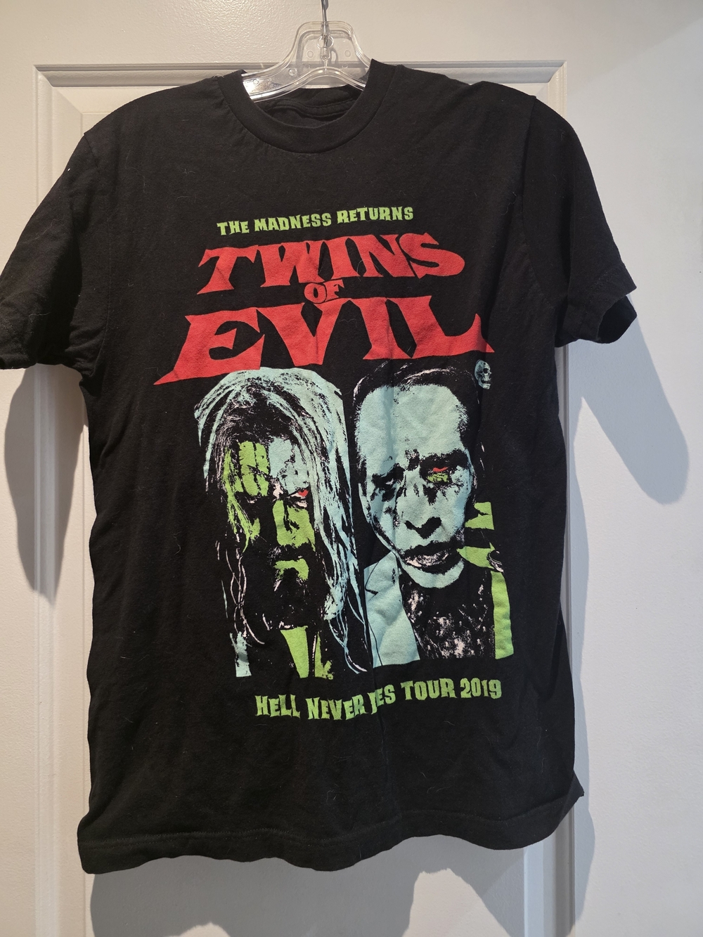 Twins of Evil Kids Black Graphic Tour T-Shirt (Rob Zombie, Marilyn Manson)